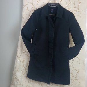 GAP WOMEN'S SIZE LARGE BLACK TRENCH COAT